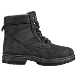 SHELOVET Graue Winterstiefel