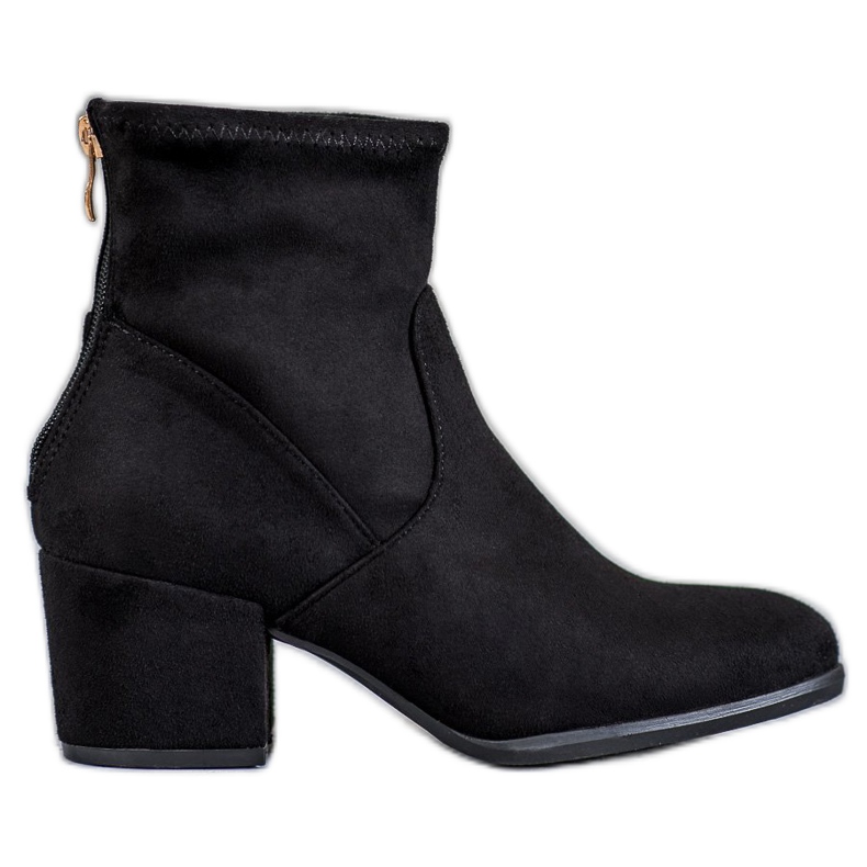 SHELOVET Stylische Stiefel mit Reißverschluss schwarz