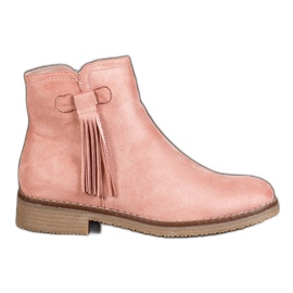 Clowse Stiefel mit Fransen rosa
