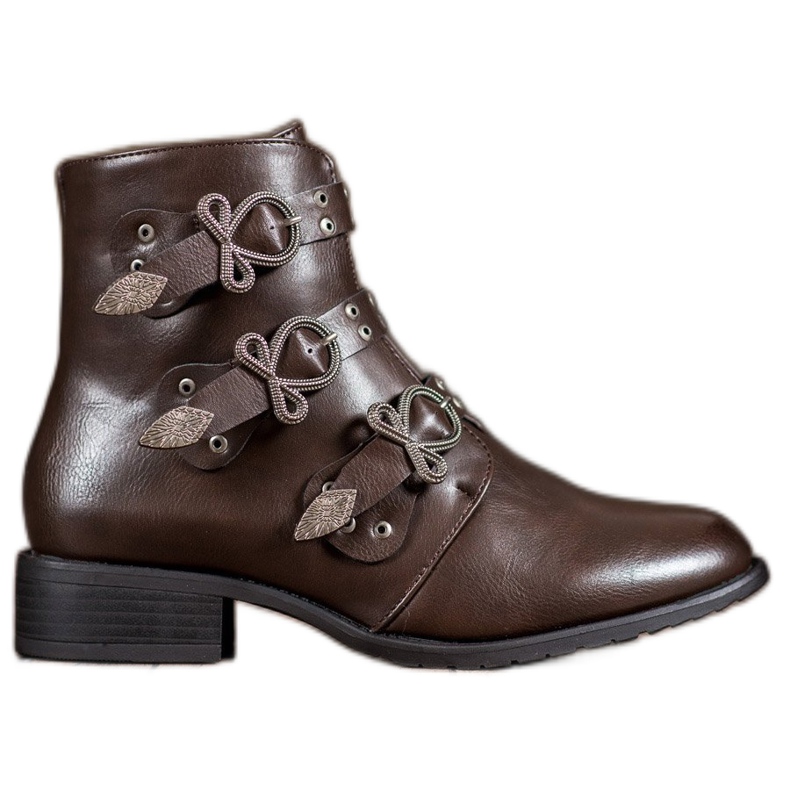 Anesia Paris Braune Stiefel mit Schnallen
