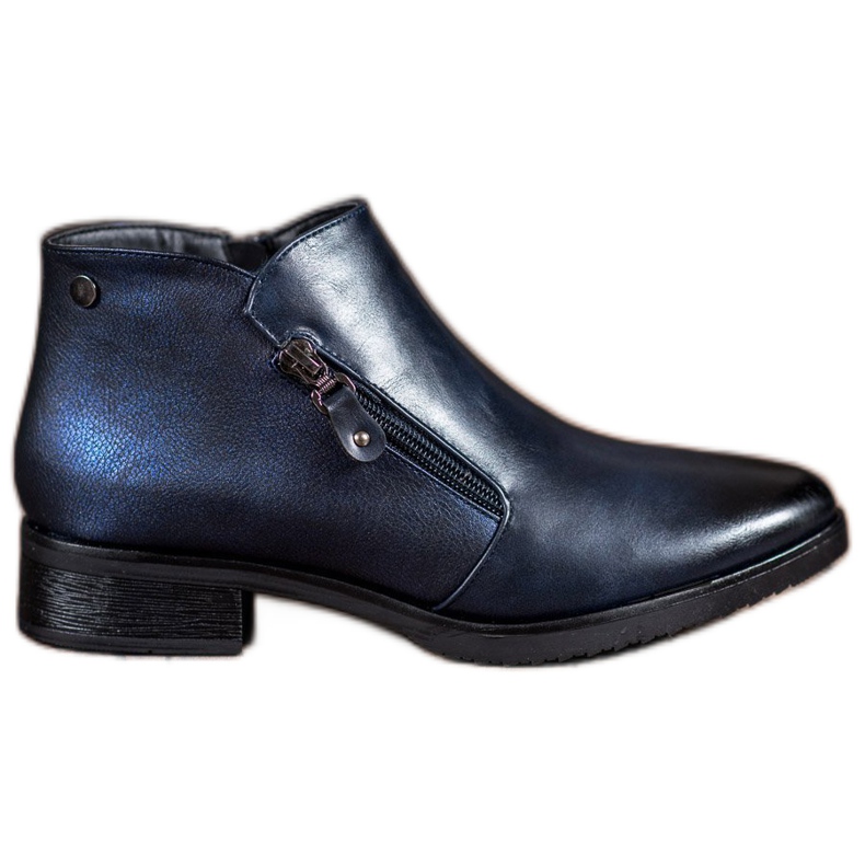 M.Daszyński Niedrige marineblaue Stiefel
