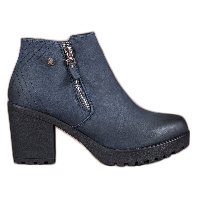 SHELOVET Marineblaue Stiefel auf der Plattform