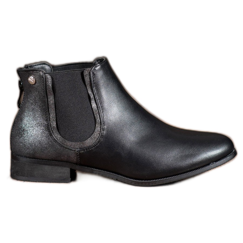 Cm Paris Klassische schwarze Chelsea-Stiefel