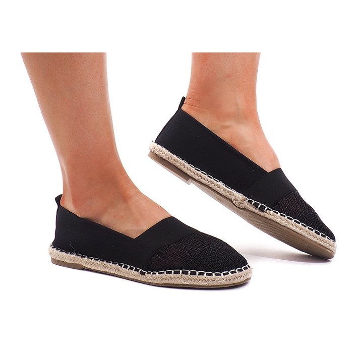 Sneaker Espadrilles Openwork 188-38 Schwarz
