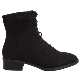 Schwarze Schnürstiefel 3127 Schwarz