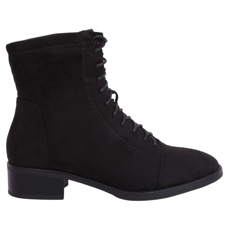 Schwarze Schnürstiefel 3127 Schwarz