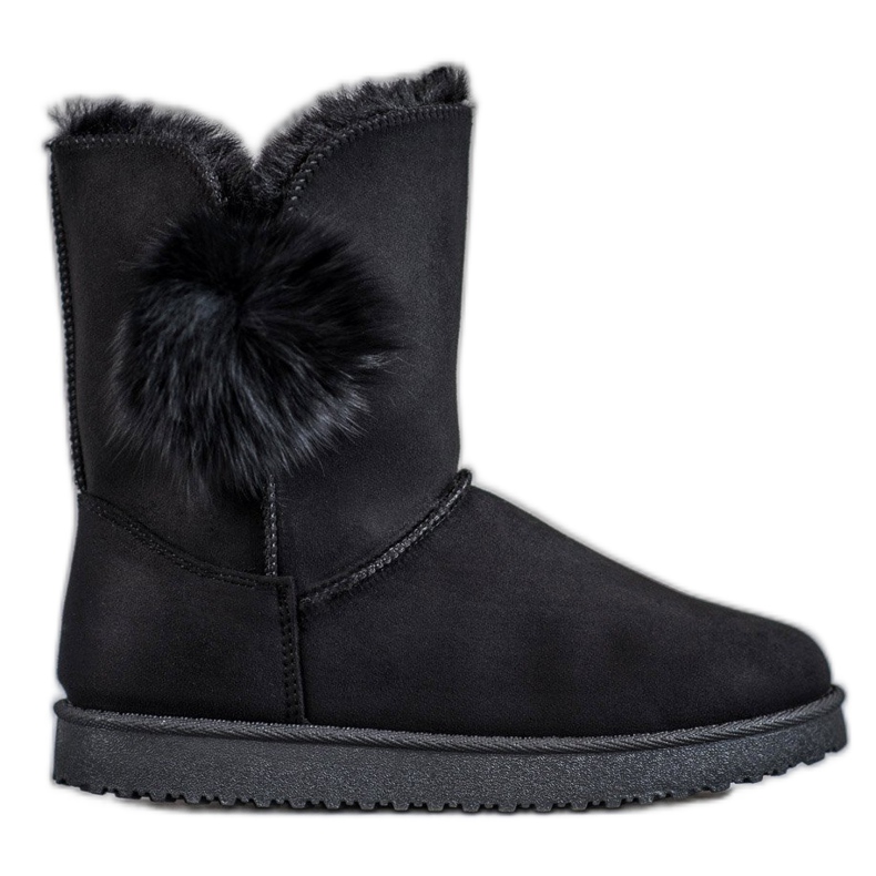 SHELOVET Mukluki mit Pompom schwarz