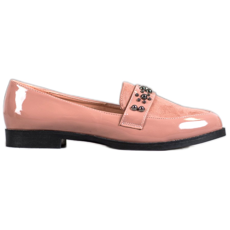 SHELOVET Lackierte Loafer rosa