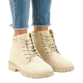 Beige Wanderschuhe ohne Isolierung W-3033