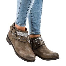 Braune Stiefel verziert mit einem LL178-Reißverschluss