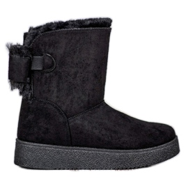 SHELOVET Mukluki mit Schleife schwarz