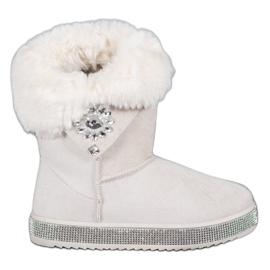 SHELOVET Schneeschuhe mit Zirkonia braun
