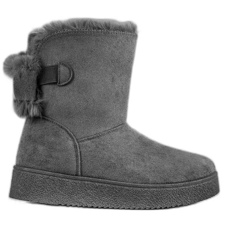 SHELOVET Mukluki mit Schleife grau