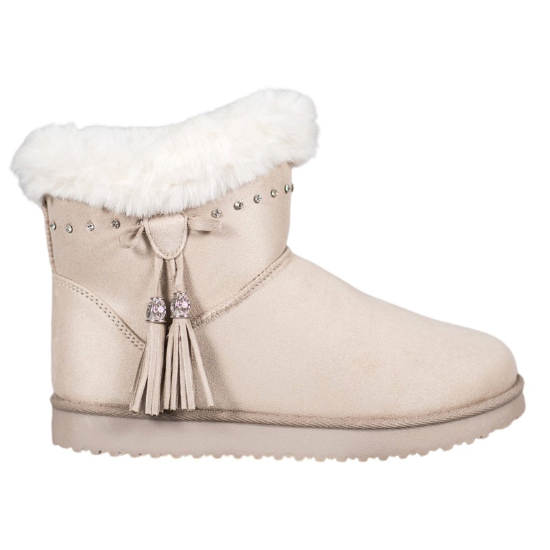 SHELOVET Mukluki mit Kristallen braun