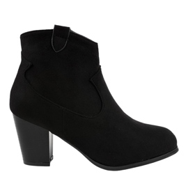 Schwarze Wildleder Stiefeletten am F166-5 Post