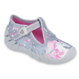 Befado Kinderschuhe 110P363 rosa grau
