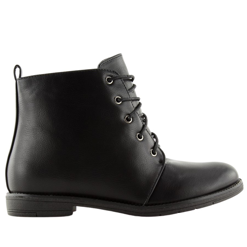 Schwarze Schnürstiefel 3085 Schwarz