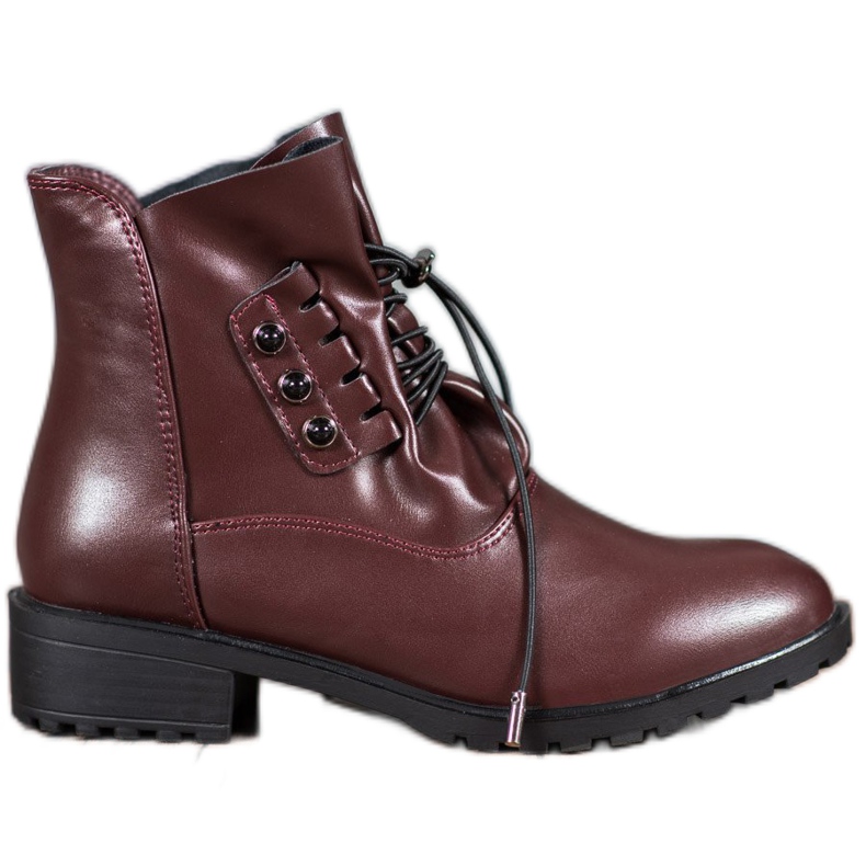 Groto Gogo Stiefel mit geripptem rot