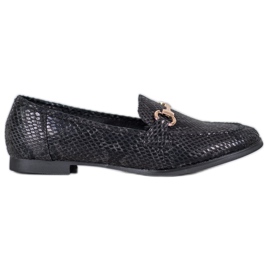 VICES Loafer mit Schlangenmuster schwarz