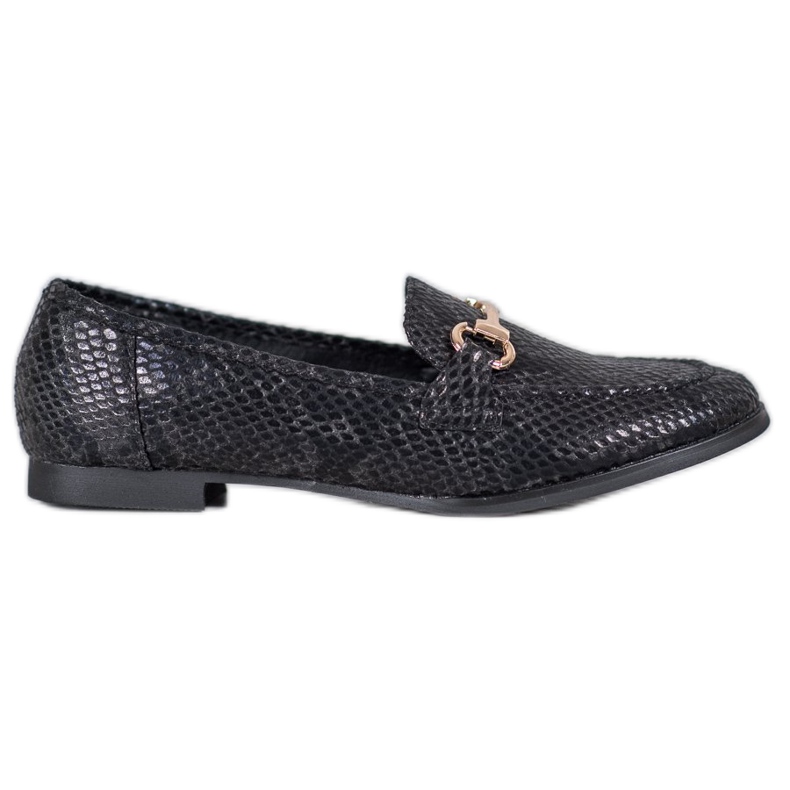 VICES Loafer mit Schlangenmuster schwarz