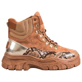 VICES Stiefel zum Schnüren braun