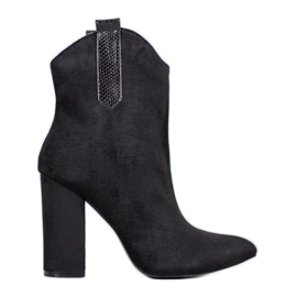 VICES Cowboystiefel aus Wildleder schwarz