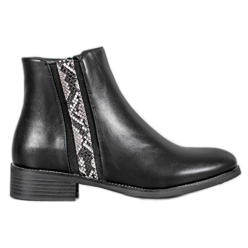 Filippo Modische Stiefel mit Schlangenprint schwarz