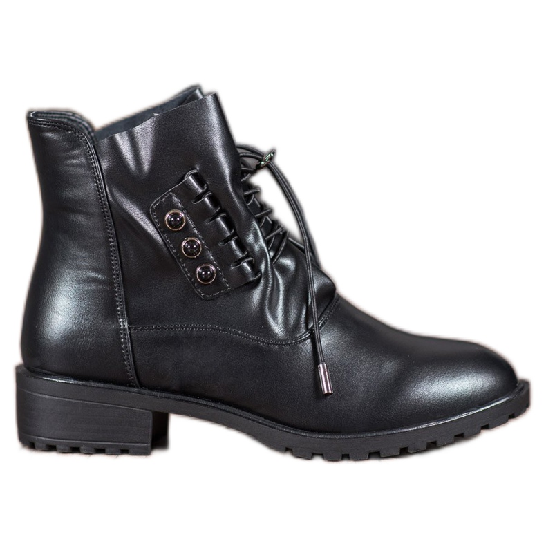 Groto Gogo Stiefel mit geripptem schwarz