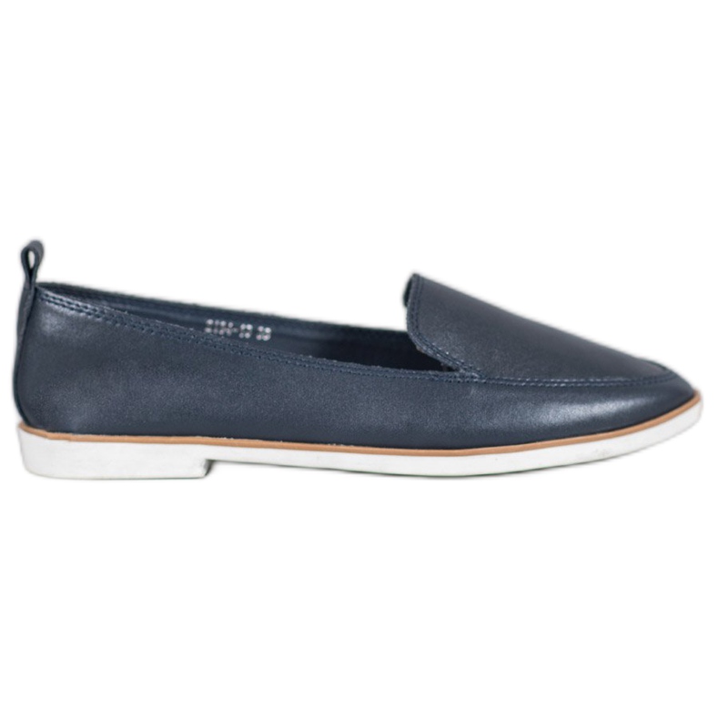 Mazaro Marineblaue Lederslipper