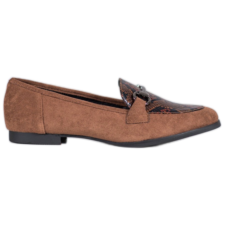 VICES Loafer mit Schlangenmuster braun