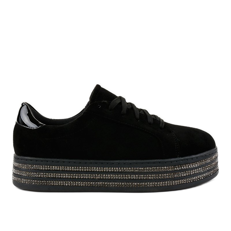 Schwarze Turnschuhe verziert mit Frauen G280