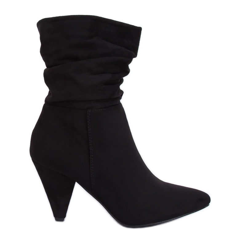 Schwarze Stiefel mit hohen Absätzen F027 Schwarz