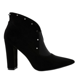 Schwarze Stiefeletten zum Hineinschlüpfen mit Gummizug N2AX1629