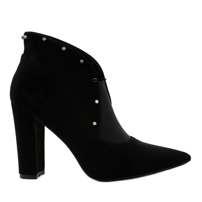 Schwarze Stiefeletten zum Hineinschlüpfen mit Gummizug N2AX1629