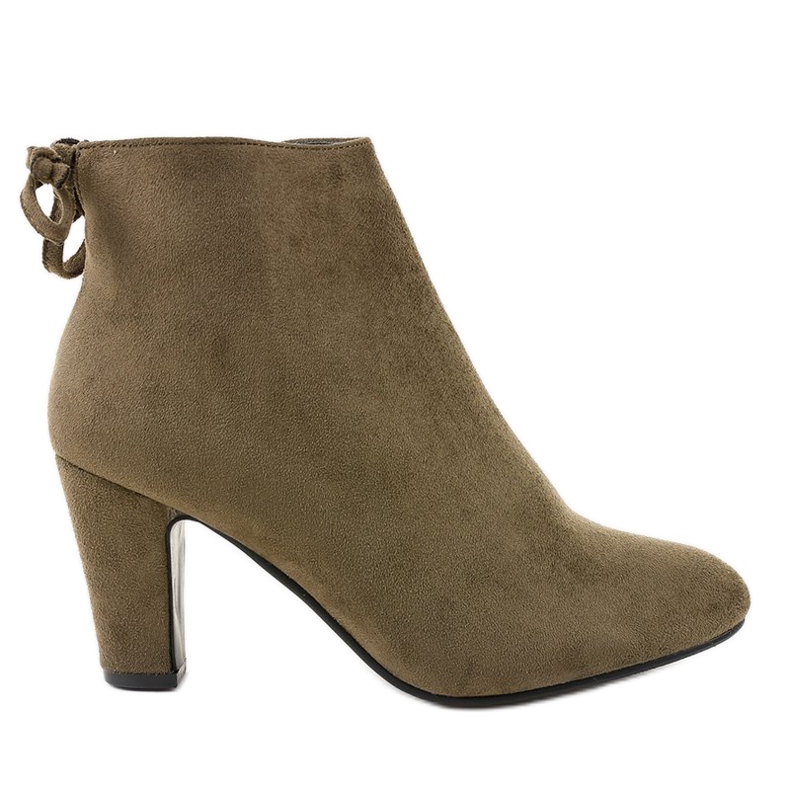 Grüne Wildleder-Stiefeletten am W852-Post