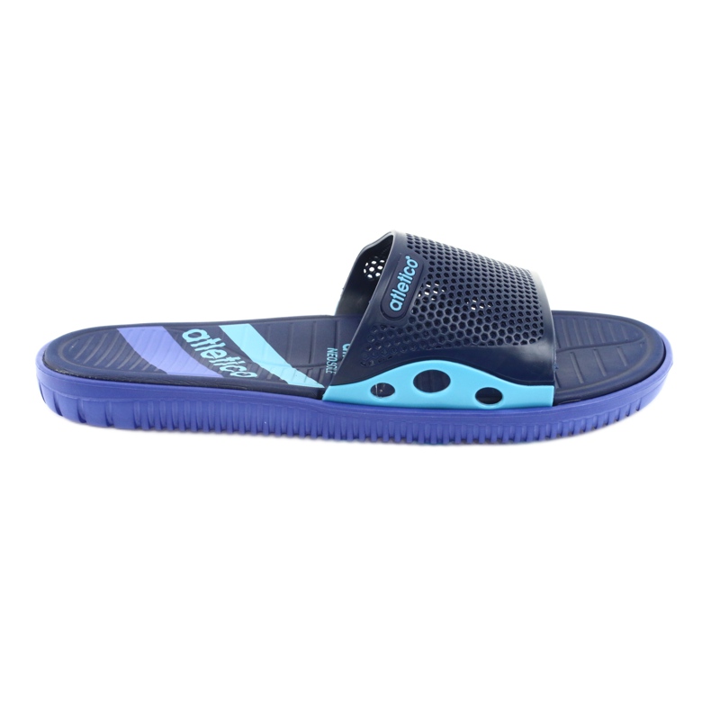 Marineblaue schwarze Herrenpantoffeln für das Atletico-Schwimmbad navy blau