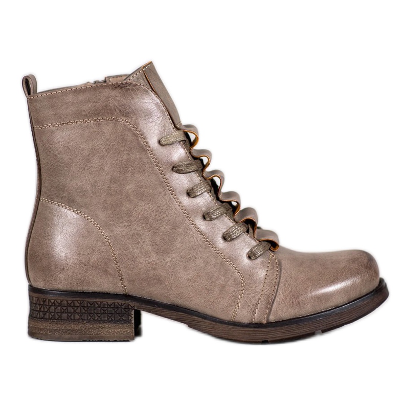 Forever Folie Beige Schnürstiefel