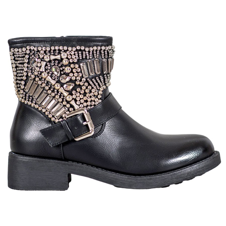 Bestelle Stiefel mit Kristallen schwarz