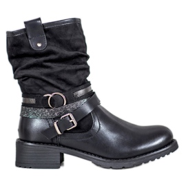 SHELOVET Hohe schwarze Stiefel