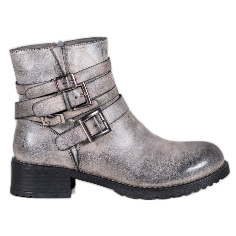 SHELOVET Klassische graue Stiefel