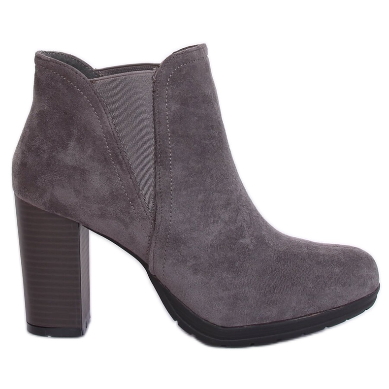 Graue High Heels Stiefel H9261 Gris