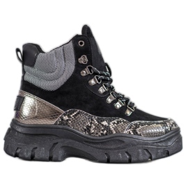 VICES Stiefel zum Schnüren schwarz