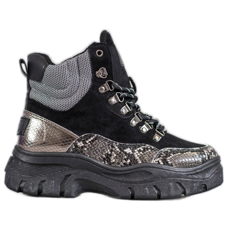 VICES Stiefel zum Schnüren schwarz