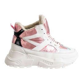 Sportmode Booties weiß rosa