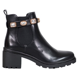 Seastar Stiefel mit Kristallen schwarz gelb