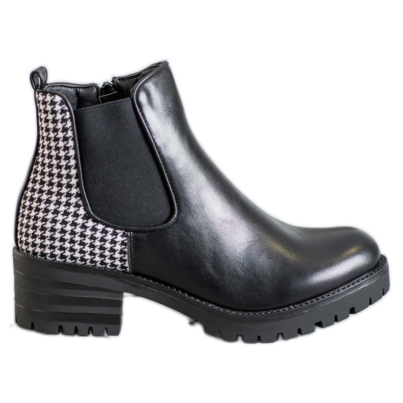 Seastar Chelsea-Boots mit Muster weiß schwarz