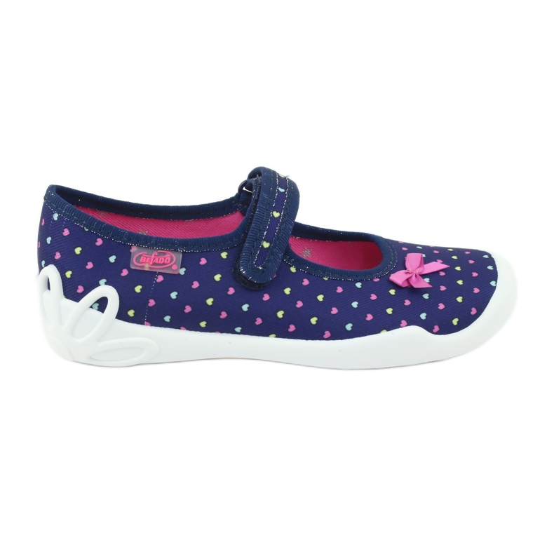 Befado Kinderschuhe 114Y372 navy blau rosa