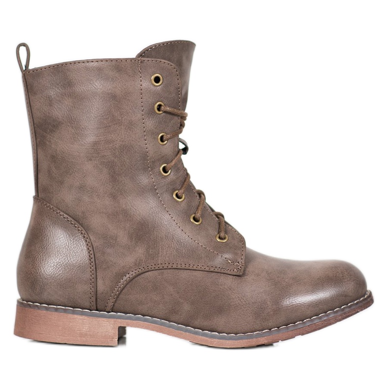 Super Me Hohe Stiefel mit Öko-Leder braun