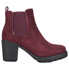 Erynn Chelsea Boots aus Wildleder auf der Plattform rot