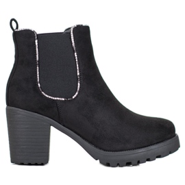 Erynn Chelsea Boots aus Wildleder auf der Plattform schwarz